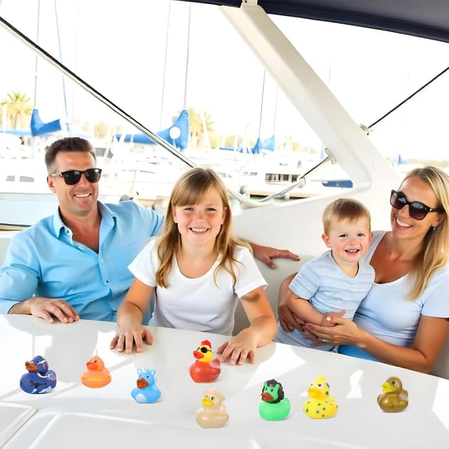 Detalle 2 de 30 Pcs Rubber Duck Assorted Bath Toys (Plastic Rubber Duckies) – Bag Fillers & Party Favour Ducks