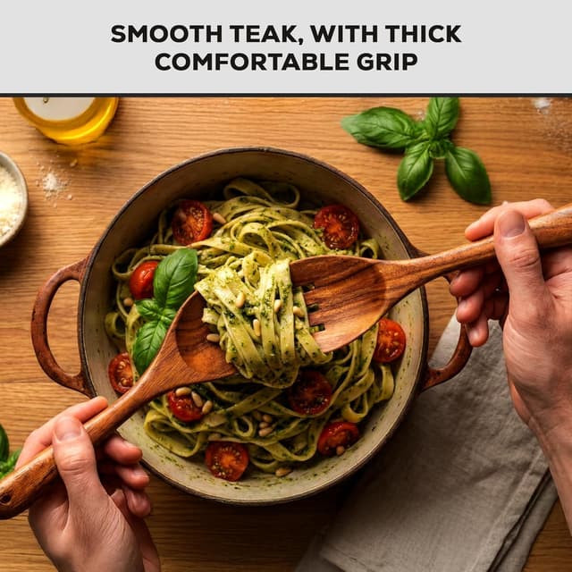 Thumbnail 6 de Zulay Kitchen 6-Piece Teak Wood Spoons set 🍽