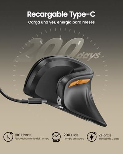 Detalle 2 de ProtoArc EM11 NL Ratón ergonómico 500 mAh