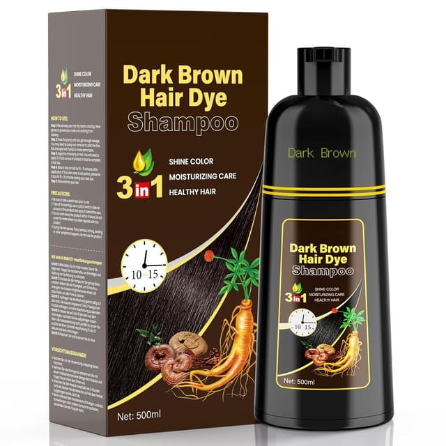 Detalle de YOURTONE Haarfärbeshampoo Dunkel Braun – 3‑in‑1 Color Shampoo für graues Haar (Männer & Frauen)