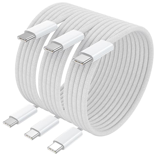 Detalle de Câble USB‑C vers USB‑C 2 m (lot de 3) avec charge PD jusqu’à 60 W
