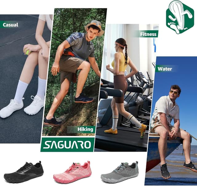 Detalle 2 de SAGUARO Scarpe da Trail Running Barefoot uomo e donna con punta ampia