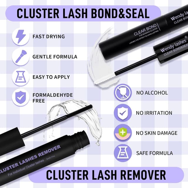 Detalle 1 de Einzelwimpern-Set Cluster (C-Curl) C3/C9, 0,07 mm, 12–16 mm – DIY-Wimpernverlängerung zum Selbermachen