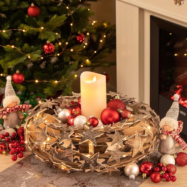 Detalle 2 de COM-FOUR® Couronne de vigne Ø 40 cm 🏡