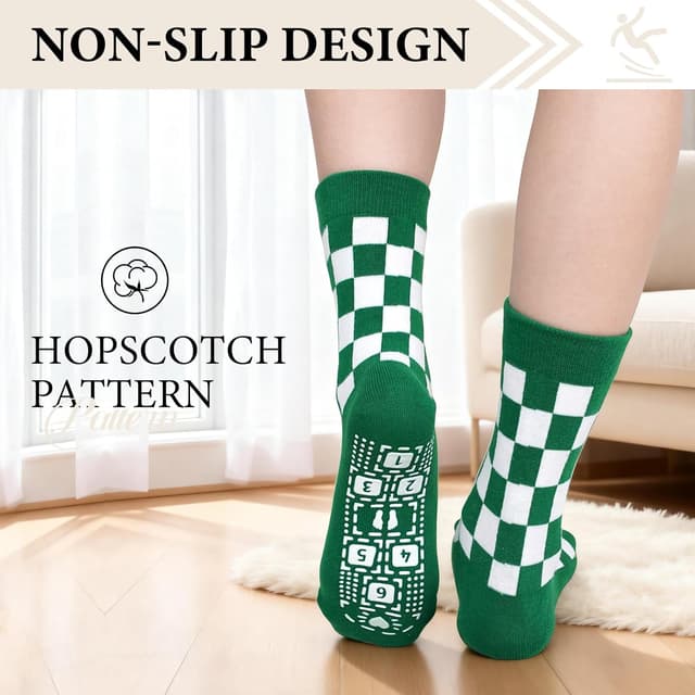 Detalle de ZAKASA Calzini antiscivolo da donna sportivi in cotone (5 paia) con grip in silicone