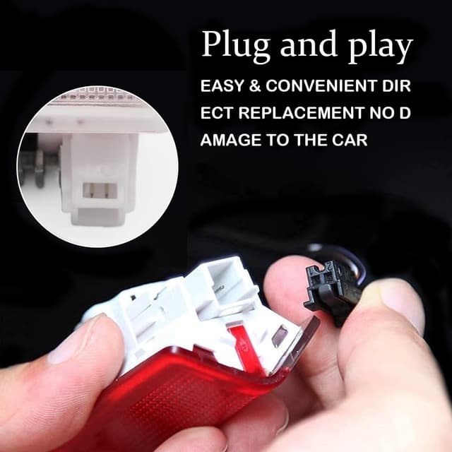 Detalle 2 de Krewua 4 pcs Car Door Lights – plug-and-play entrance logo puddle lights for selected Mercedes classes