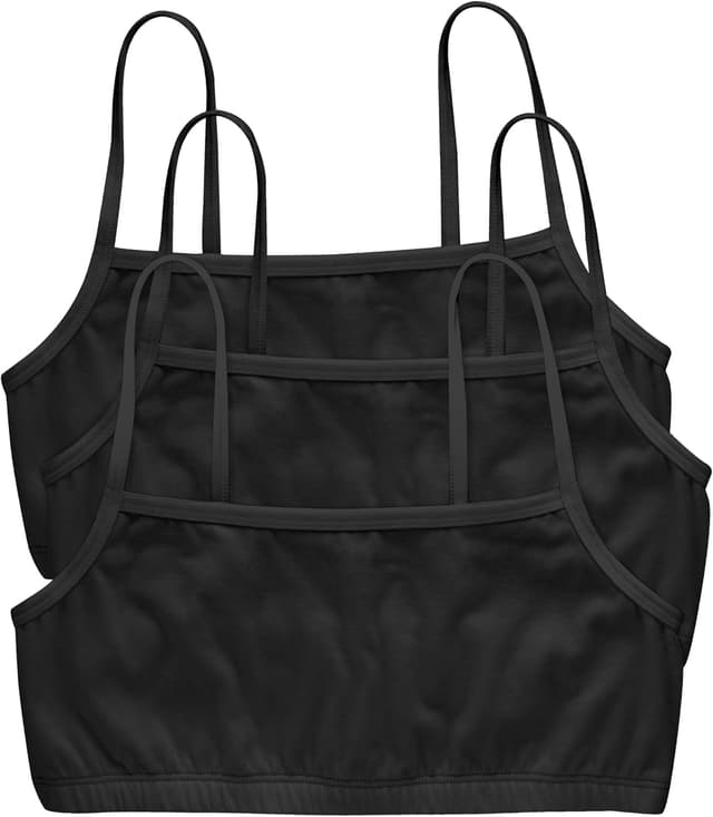 Detalle de Hanes 3-Pack Comfort Flex Fit Cropped Bralettes for Women
