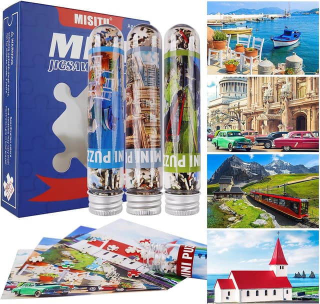 Detalle de MISITU Mini-Puzzle 150er Set mit 4 Stück