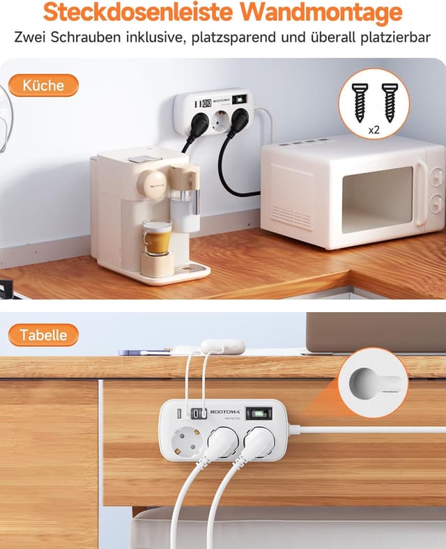 Thumbnail 4 de 3 Fach Steckdose mit Überspannungsschutz 1,5 m 🔌