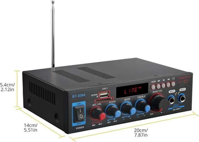 Thumbnail 5 de PROZOR 40W+40W Amplificateur stéréo Bluetooth