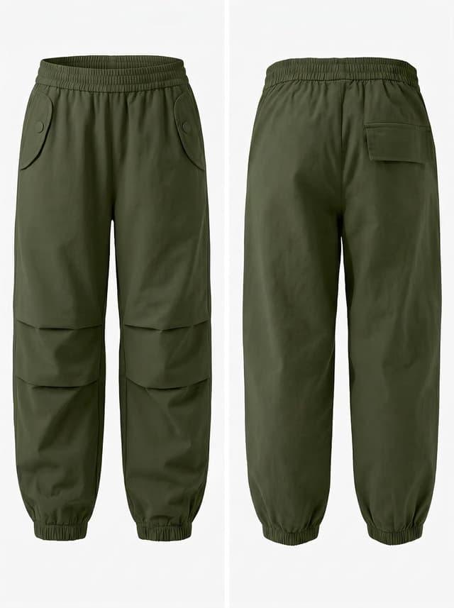 Detalle 2 de JiAmy Boys Cargo Trouser Elasticated Waist Parachute Joggers (Ages 5–14)