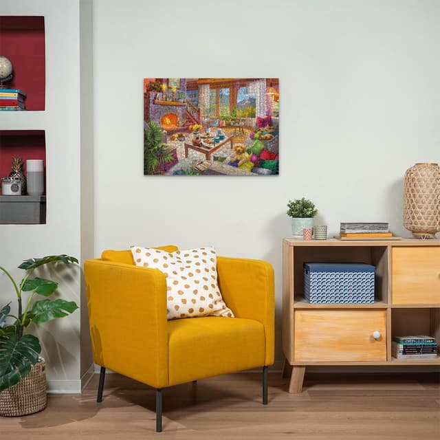 Detalle de Ravensburger Cosy Cabin 1000-Piece Jigsaw Puzzle (Scenic Winter Cabin) for Ages 12+