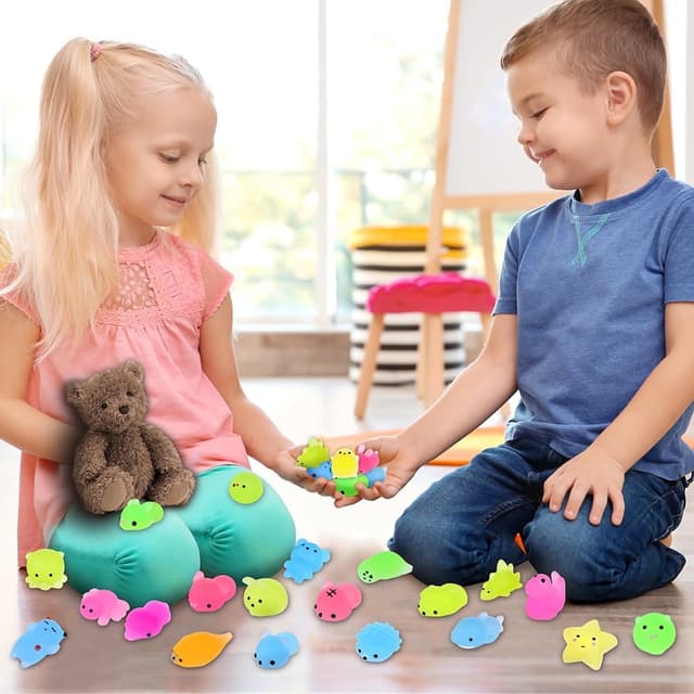 Thumbnail 6 de Ainiv 24PZ Squishy fluorescenti antistress in TPR (24 pezzi) per bambini, kawaii, da spremere