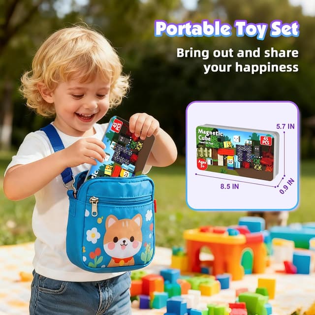 Thumbnail 2 de Magnetic Blocks 45pcs Forest Portal