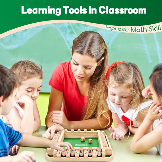 Thumbnail 6 de Shut the Box Spiel für 4 Spieler aus Holz