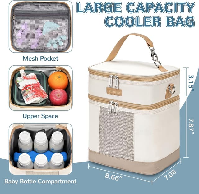 Thumbnail 3 de Mancro Double Layer Breast Milk Cooler Bag for 6 bottles