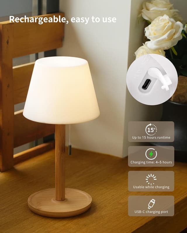 Detalle de LuminexDesigns Lampada da Tavolo LED 5200 mAh