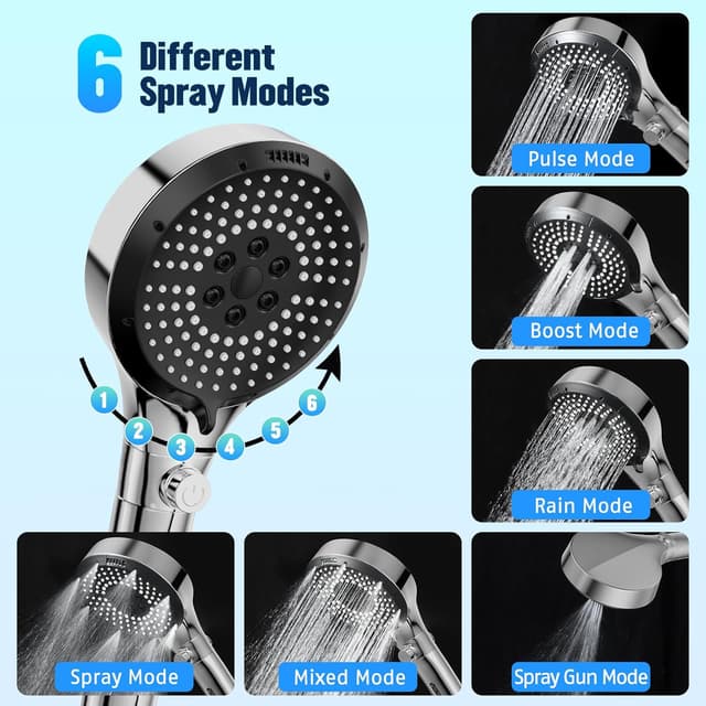 Thumbnail 3 de Vinabo Hard Water Filter Shower Head with 6 Modes