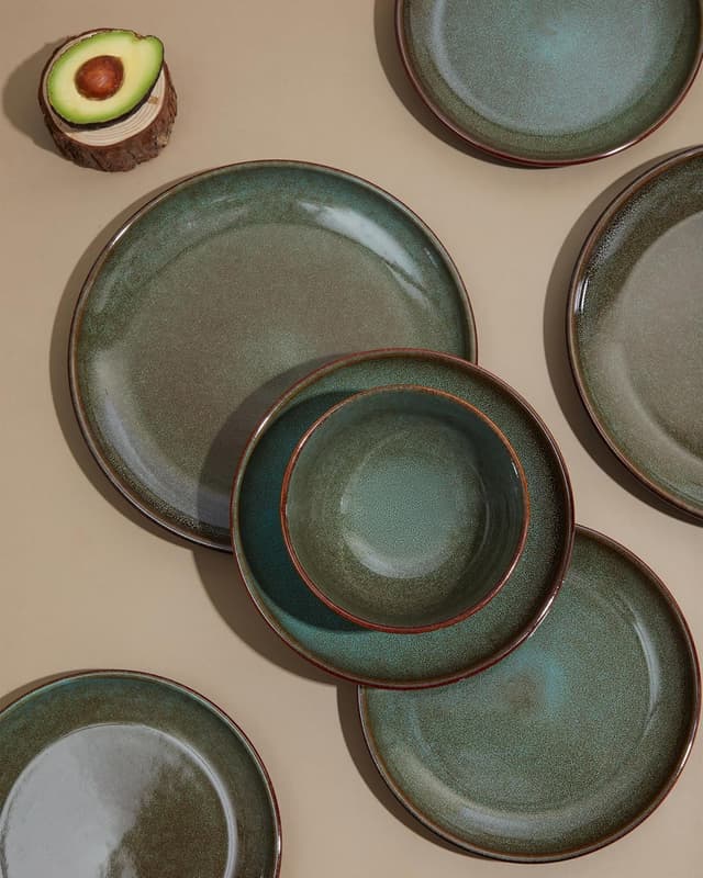 Thumbnail 5 de Pokini 16-Piece Dinnerware Set Sage Green