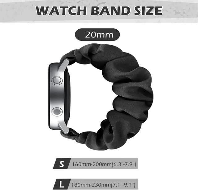 Detalle de DKGKOO 20mm Scrunchie Strap for Women for Samsung Galaxy Watch 5 / 5 Pro (with quick-release pins)