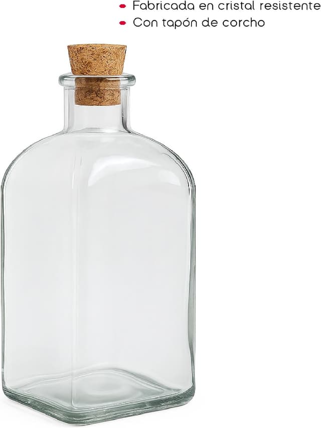 Detalle de TIENDA EURASIA - Pack 12 Frascos de Vidrio con Tapón