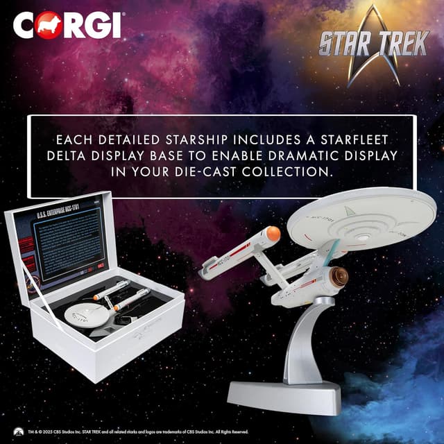 Detalle 2 de Corgi CC96610 Star Trek – USS Enterprise NCC-1701 (Originalserie) Druckguss-Sammelmodell mit TV-Filmlizenz