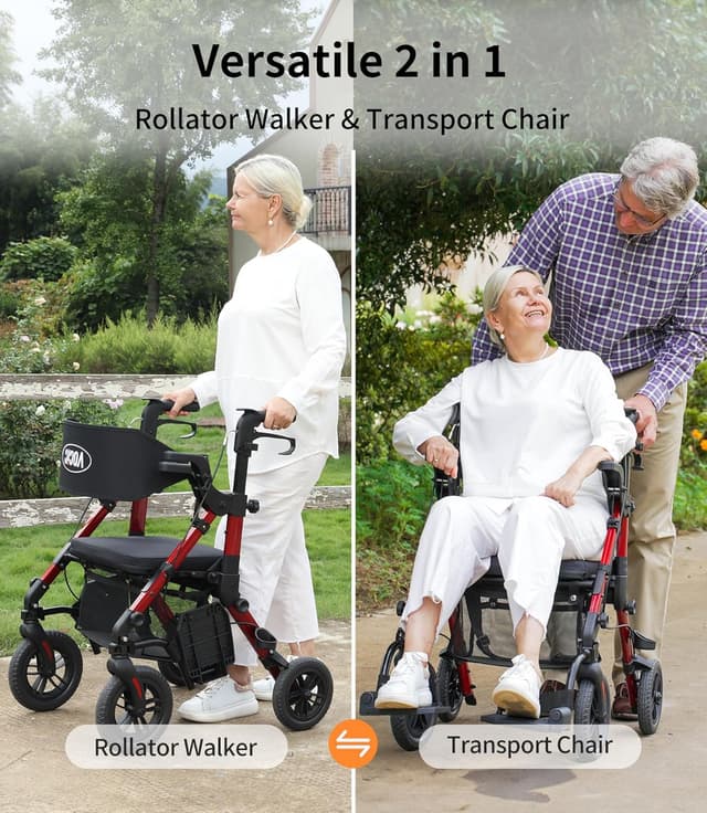 Thumbnail 1 de VOCIC 2-in-1 Rollator Walker with Seat ๐ถ