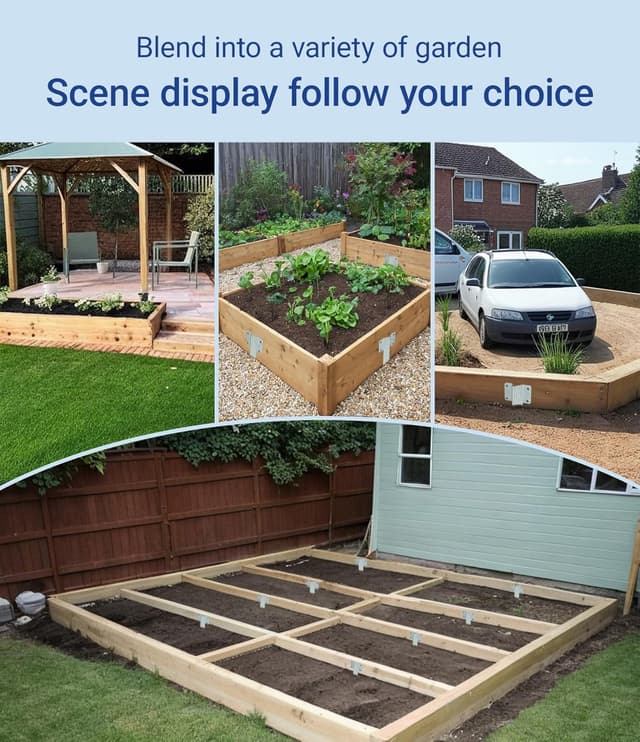 Thumbnail 6 de Xyxu Railway Sleeper Brackets (10 Pack) for Timber Raised Beds, Garden Edging & Path Borders