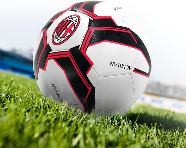 Thumbnail 6 de Pallone da calcio cucito A.C. Milan Mondo Sport, misura 5 bianco-rosso-nero