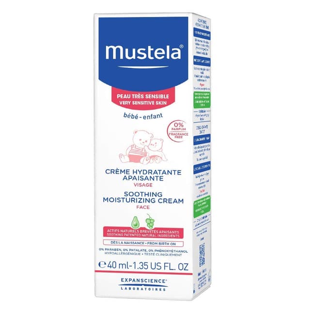 Detalle 2 de Mustela Avocado Perseose beruhigende Gesichtscreme BIO (40 ml) für sensible Baby- und Kinderhaut