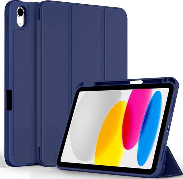 Detalle de CACOE Hülle für iPad A16 (11. Generation 2025) & iPad 10 (10,9 Zoll) mit Stifthalter – Navy blau