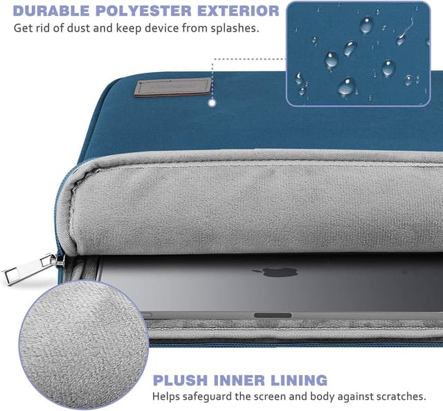 Detalle de MoKo Housse de transport 9-11 pouces pour iPad Air/Pro et tablettes — sac avec fermeture éclair