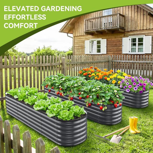 Thumbnail 6 de Ohuhu Hochbeet Metall 240x60x45 cm