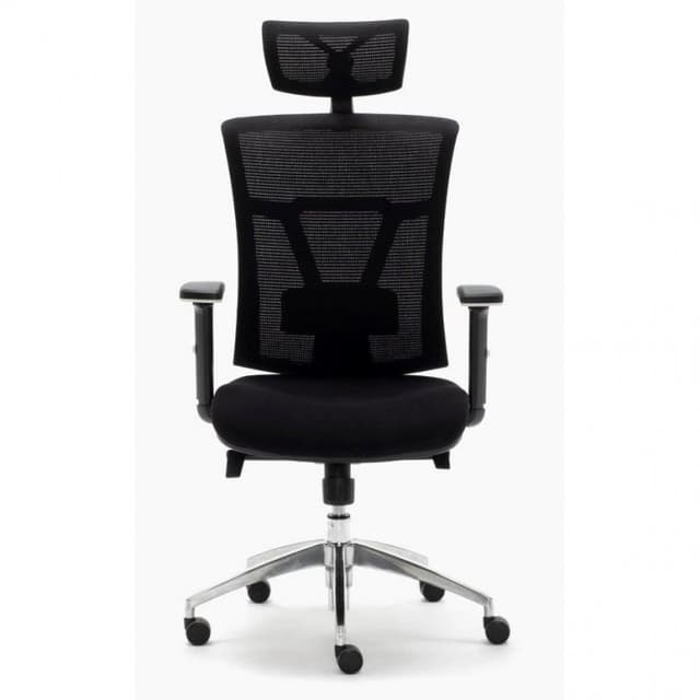 Detalle 2 de Euromof Ankara Silla de oficina con cabecero negro