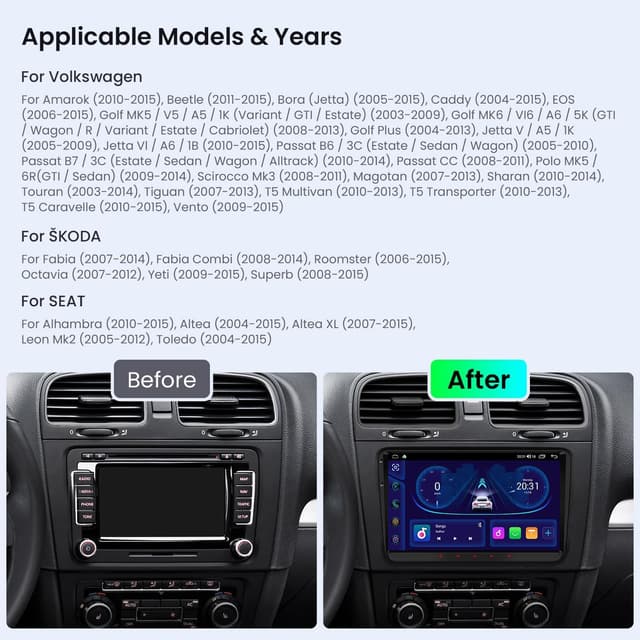Detalle de XTRONS Double Din 2+64GB Android car stereo with Bluetooth, EQ DSP and optional DAB+