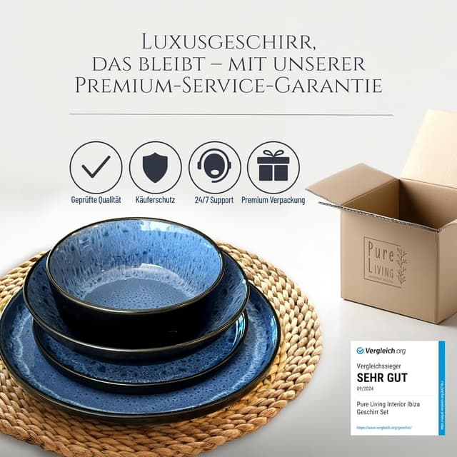 Thumbnail 6 de Steingut Geschirrset Ibiza 6 Personen, 24 tlg.