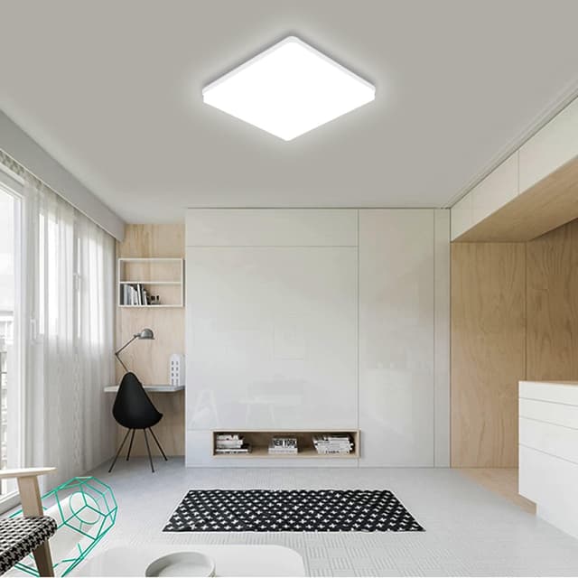 Thumbnail 6 de Kambo Lampada da soffitto LED quadrata 48W, bianco freddo 6500K (4320 lm) per bagno, cucina e ufficio