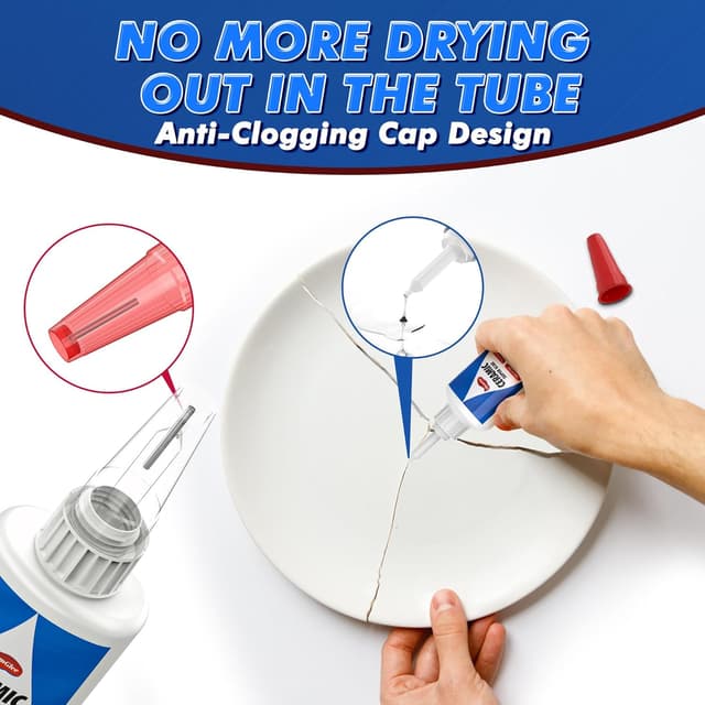 Detalle de GleamGlee Ceramic Glue 35g for instant bonds