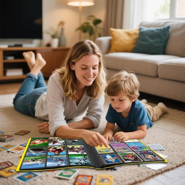 Detalle 2 de 9-Pocket Trading Card Binder (12 Pages, 216 Pockets) PU Album for MTG, TCG, Pokémon & More