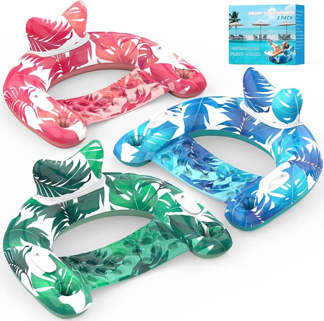 Detalle de KEUCL Pool Floats 3 Pack Inflatable Chairs