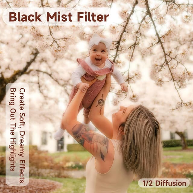 Detalle de Walking Way 46mm 1/2 Pro Black Mist Filter (24-layer, nano-coated) soft focus promist lens filter