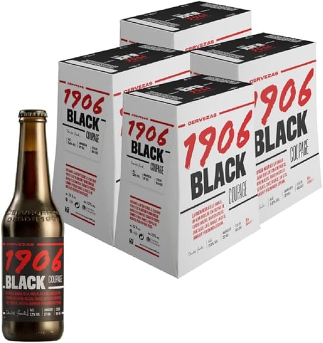 Imagen de 1906 Black Coupage Cerveza Premium Extra 🍺 Pack 24 Botellas en OfertitasTOP