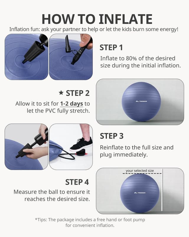 Thumbnail 6 de Trideer Exercise Ball Stability Ball for Pilates 🧘♀