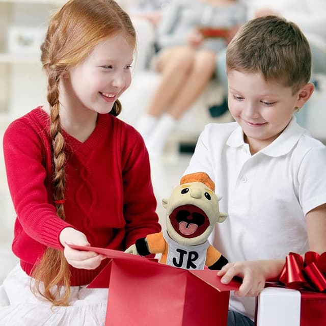 Detalle de Ycxydr Jeffy puppet plush toy – soft hand puppet for kids’ role-play