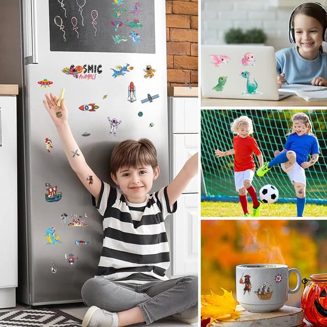 Thumbnail 6 de ACWOO Tatuaggi Temporanei per Bambini 350 pezzi