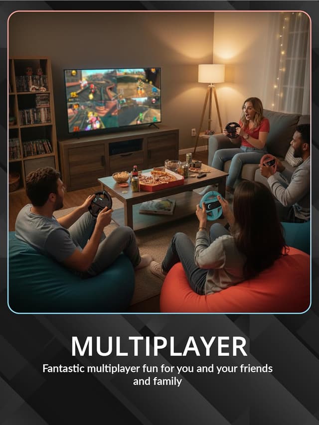 Thumbnail 6 de Orzly Racing Steering Wheels Party Pack (4 Joy-Con attachments) for Switch 2 (2025)