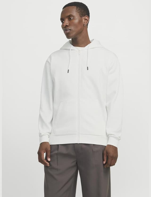 Detalle de JACK & JONES Herren Kapuzenjacke einfarbig mit Kordelzug