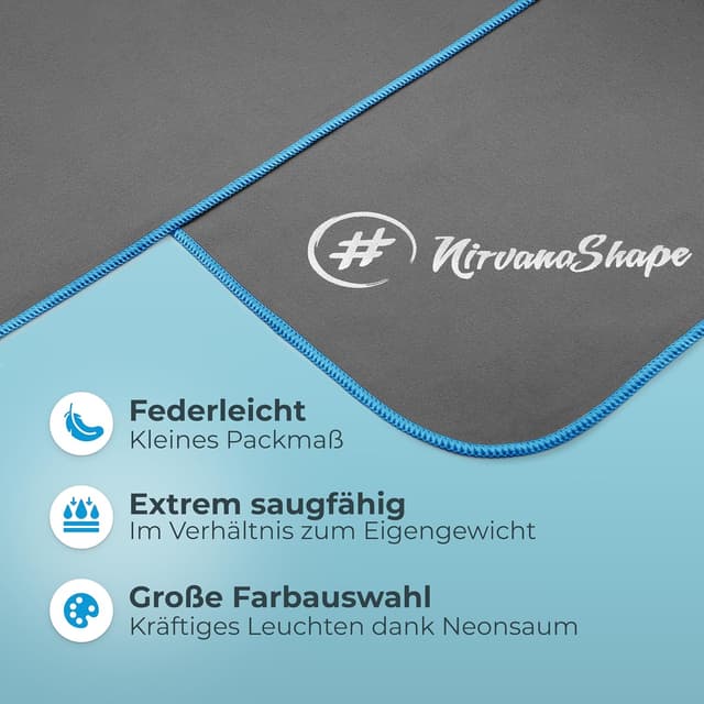 Thumbnail 1 de NirvanaShape Mikrofaser Handtuch 50×30 cm 🏖