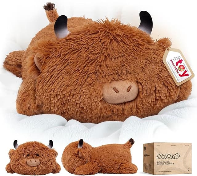 Detalle de Mewaii Almohada Vaca Kawaii Respirante para Niños 🐄