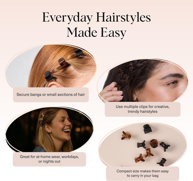 Thumbnail 4 de Kitsch Pinzas pequeñas para el cabello